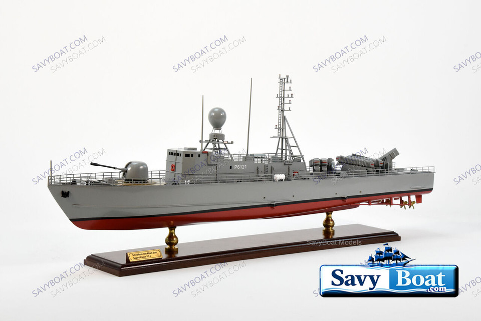 32" GEPARD-CLASS SCHNELLBOOT fast attack craft / vessel fully built museum quality ship model w/stand