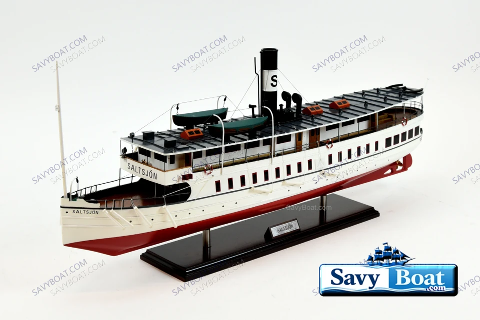 SALTJON ship 31" fully built wood model with stand