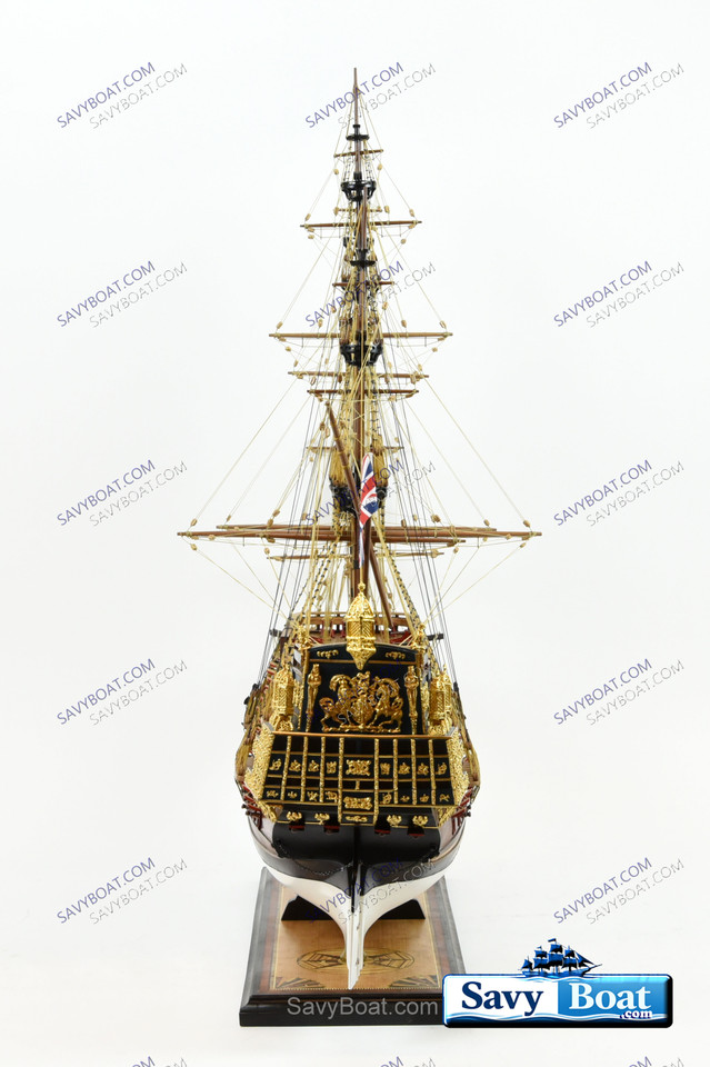 HMS SOVEREIGN OF THE SEAS MUSEUM W/24CT GOLD FITTINGS