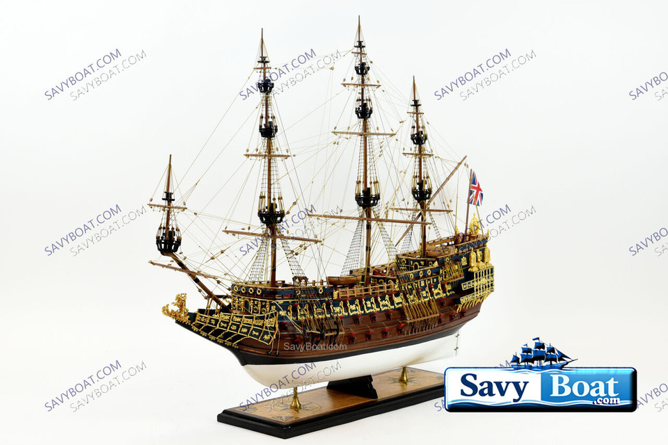 HMS SOVEREIGN OF THE SEAS MUSEUM W/24CT GOLD FITTINGS