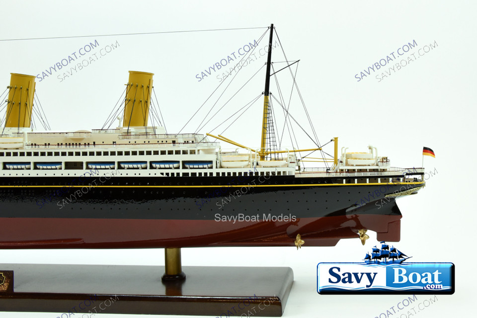 SS  VATERLAND  passenger STEAMship 40" fully built wood model with stand
