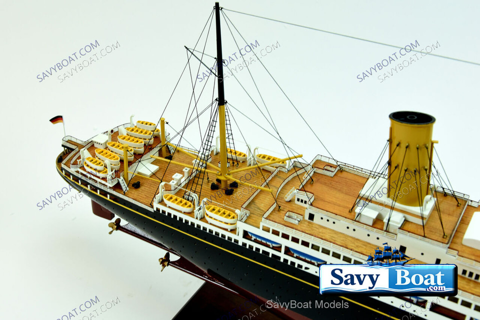 SS  VATERLAND  passenger STEAMship 40" fully built wood model with stand