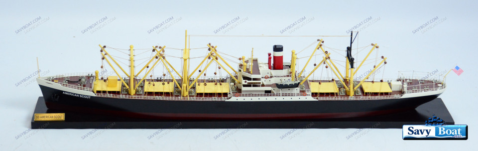 SS AMERICAN SCOUT CARGO SHIP WATERLINE MODEL