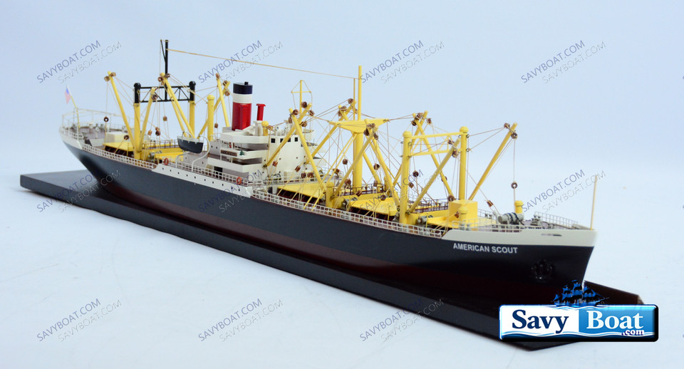 SS AMERICAN SCOUT CARGO SHIP WATERLINE MODEL