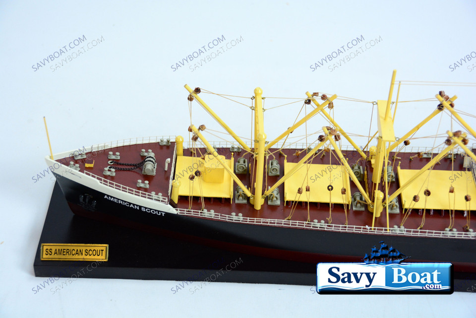 SS AMERICAN SCOUT CARGO SHIP WATERLINE MODEL
