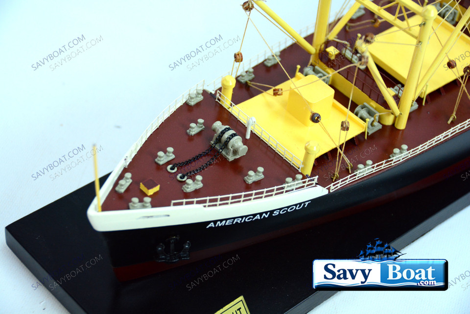 SS AMERICAN SCOUT CARGO SHIP WATERLINE MODEL