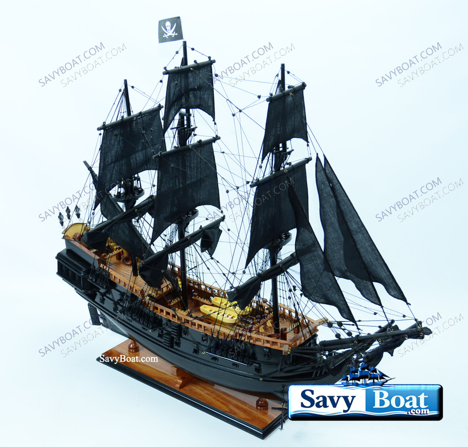 BLACK PEARL PIRATE SHIP 35" REDWOOD DECK