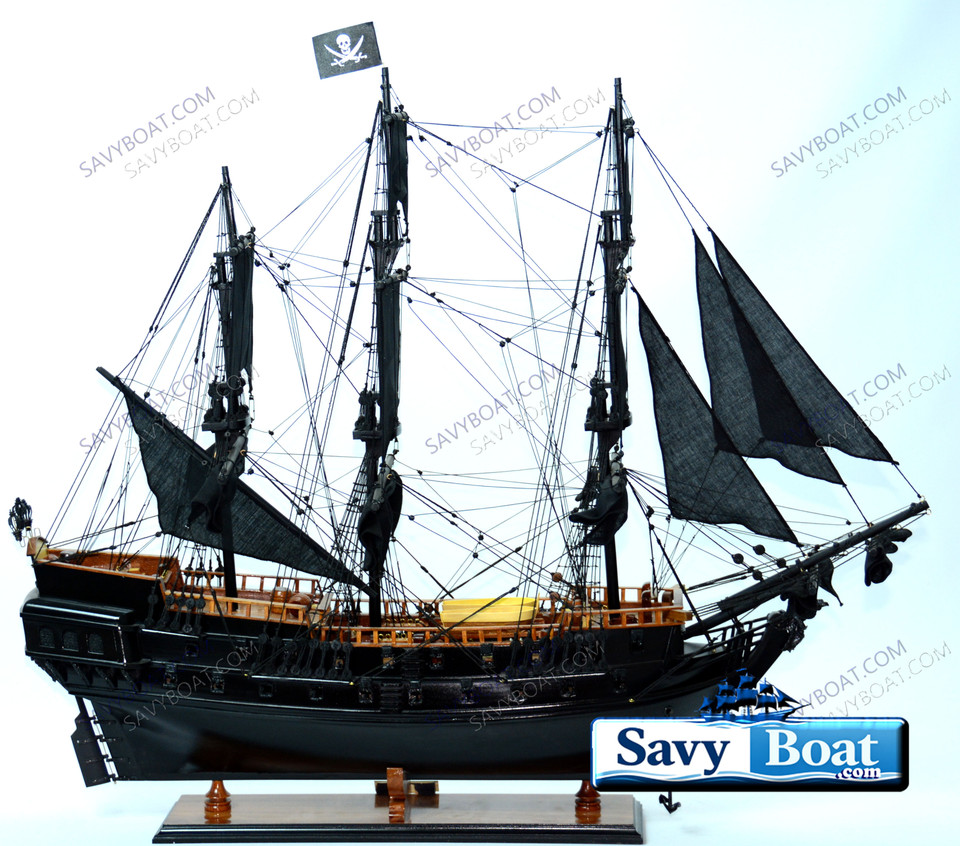 BLACK PEARL PIRATE SHIP 35" REDWOOD DECK