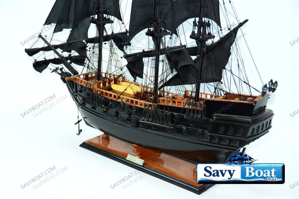 BLACK PEARL PIRATE SHIP 35" REDWOOD DECK