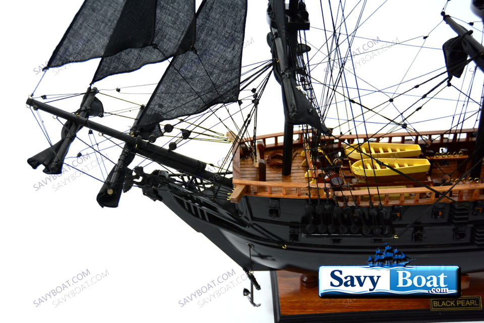 BLACK PEARL PIRATE SHIP 35" REDWOOD DECK