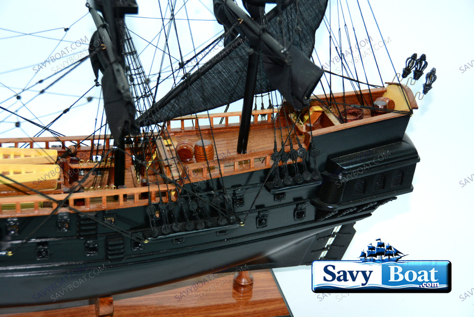 BLACK PEARL PIRATE SHIP 35" REDWOOD DECK