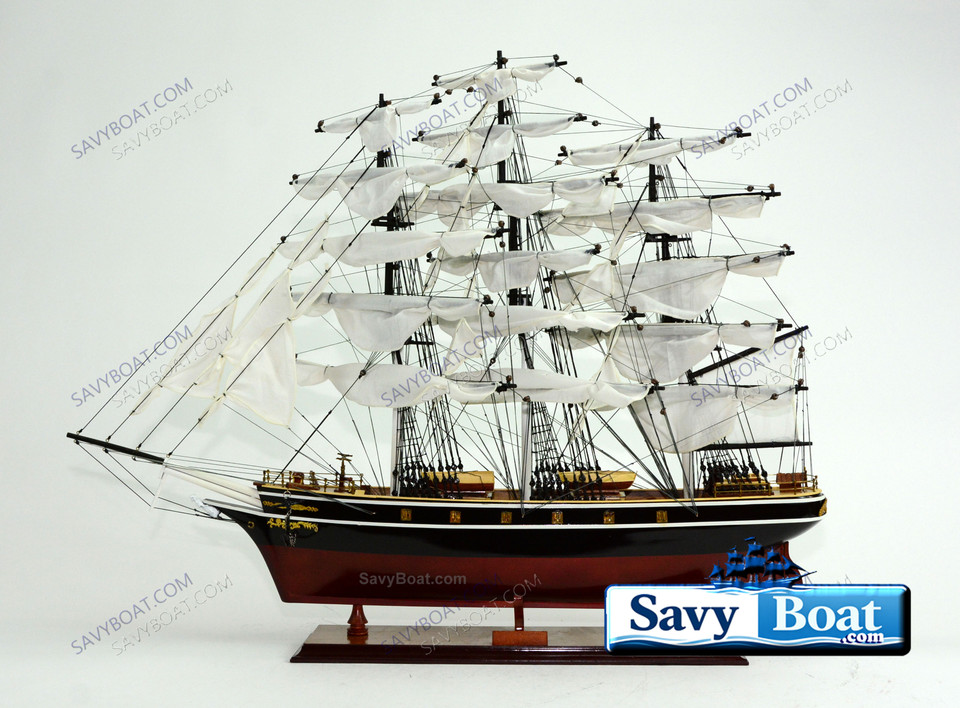 CUTTY SARK  34"  FURLED SAILS/PAINTED