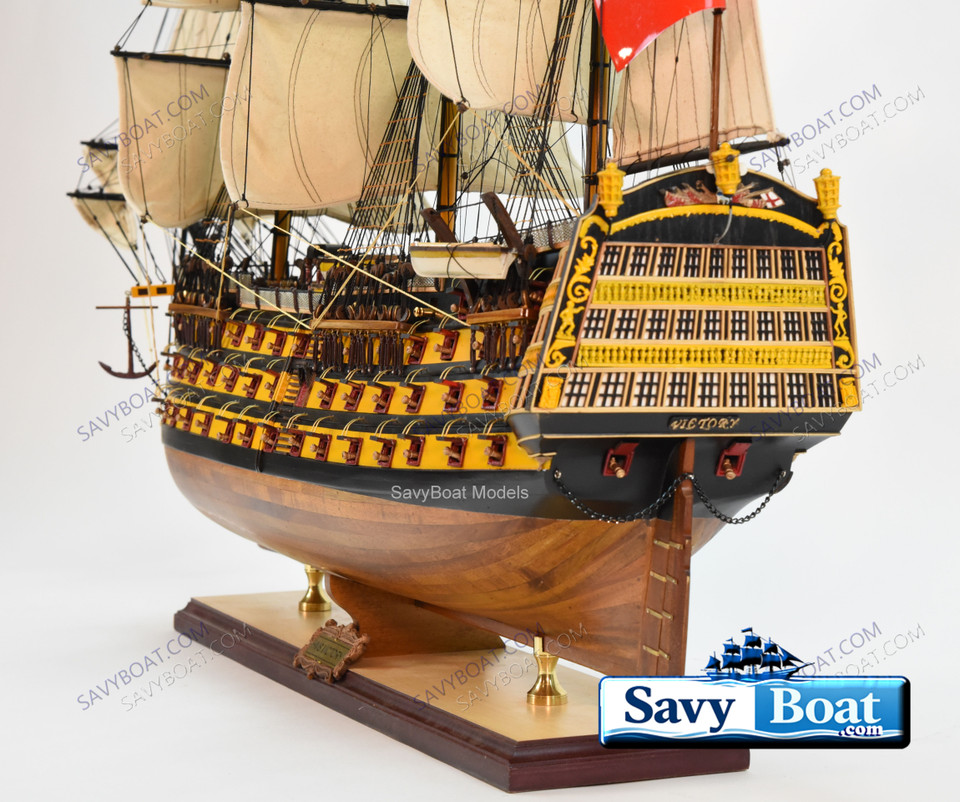 HMS VICTORY LARGE 46" TALL SHIP (NATURAL)