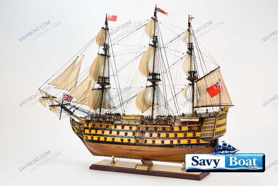 HMS VICTORY LARGE 46" TALL SHIP (NATURAL)