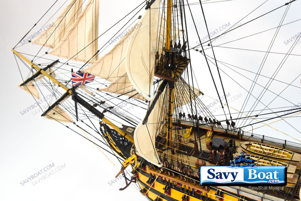HMS VICTORY LARGE 46" TALL SHIP (NATURAL)