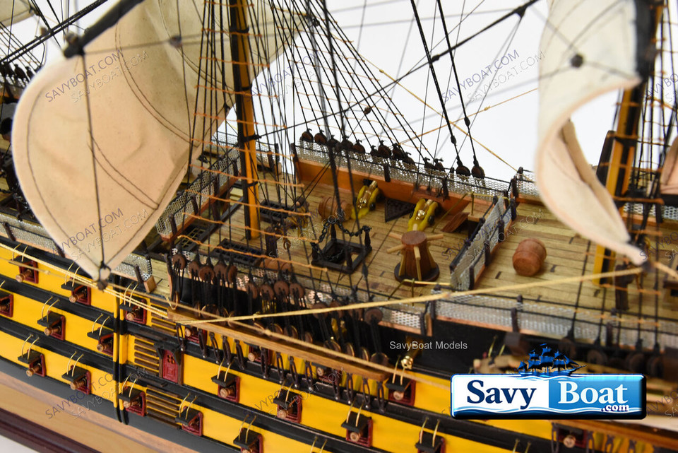 HMS VICTORY LARGE 46" TALL SHIP (NATURAL)