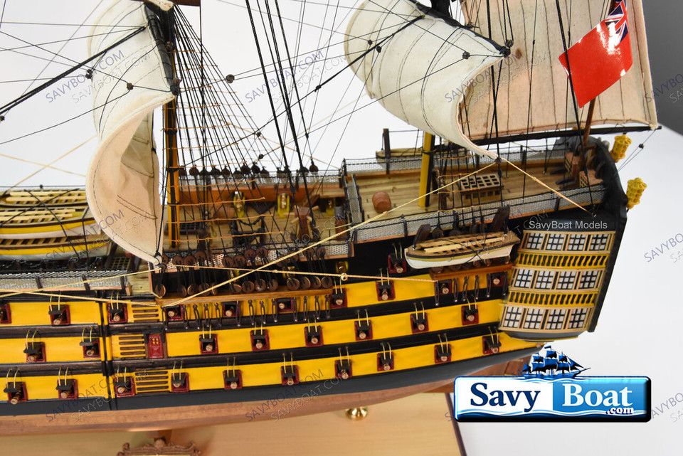 HMS VICTORY LARGE 46" TALL SHIP (NATURAL)