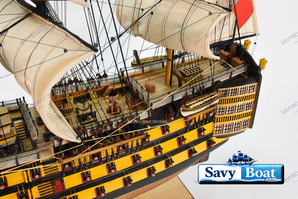 HMS VICTORY LARGE 46" TALL SHIP (NATURAL)