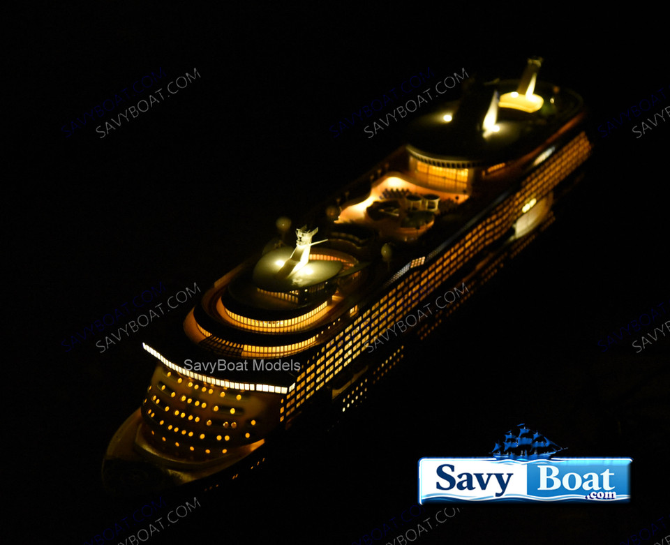 MS VOYAGER OF THE SEAS  LIGHTED CRUISE SHIP