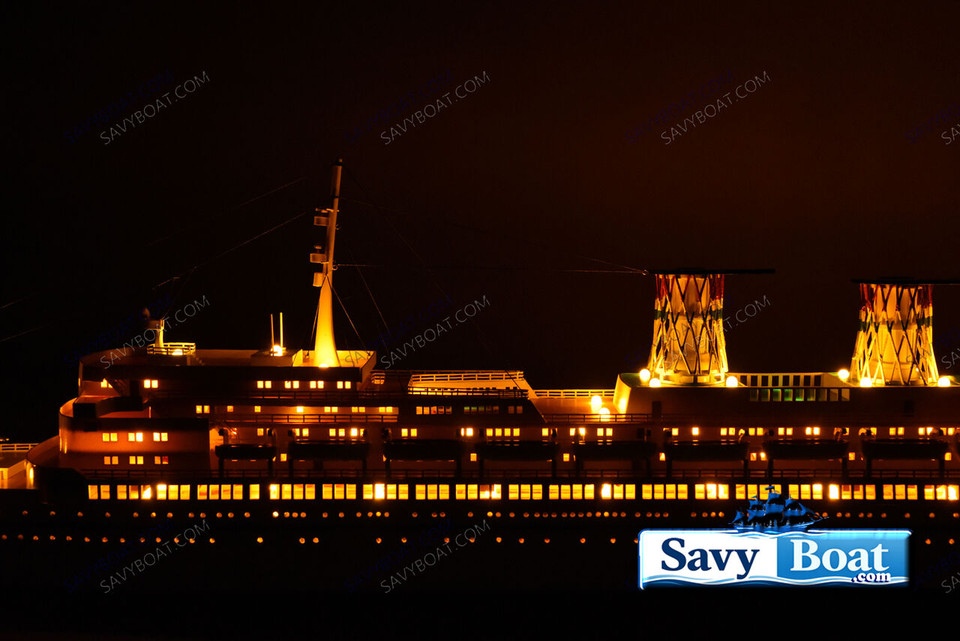 SS MICHELANGELO LIGHTED OCEAN LINER