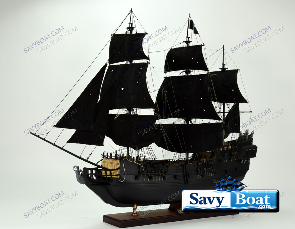 BLACK PEARL LIGHTED PIRATE SHIP 42"