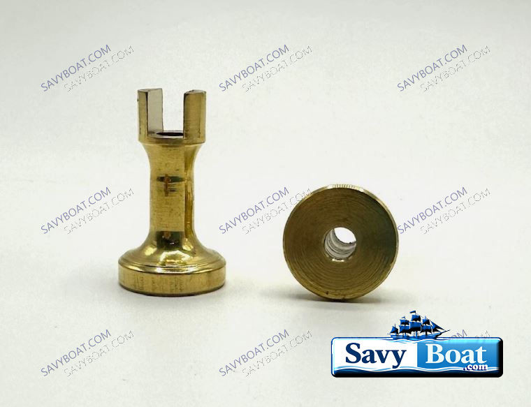 1.125 INCH, STRAIGHT SOLID BRASS KEEL PEDESTALS, ONE PAIR