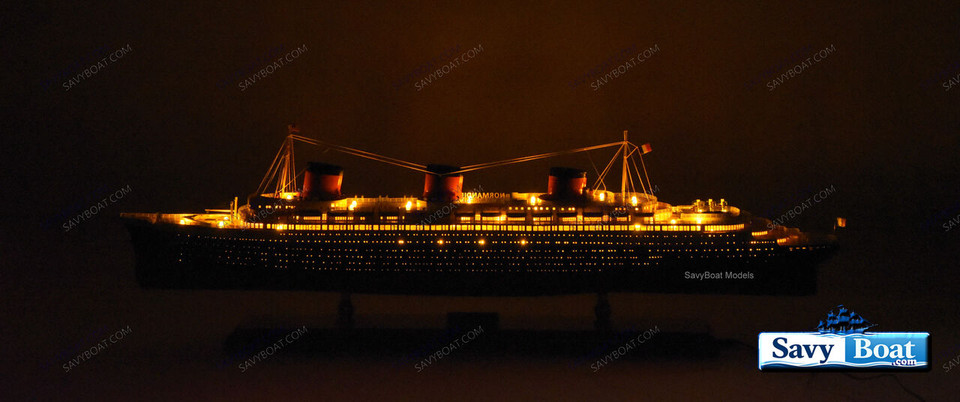 SS NORMANDIE LIGHTED STEAM SHIP