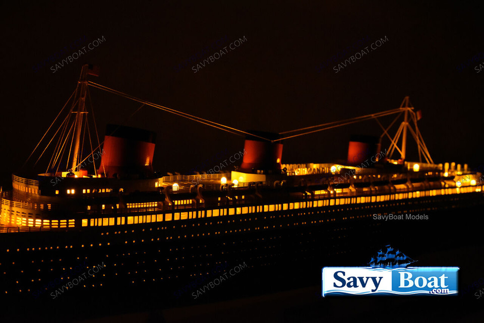 SS NORMANDIE LIGHTED STEAM SHIP