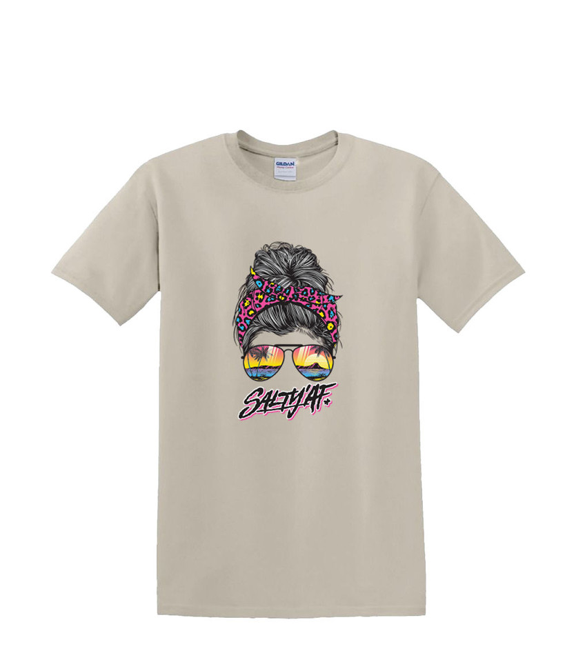 # MOM'S LIFE - SALTY AF   ADULT T-SHIRT