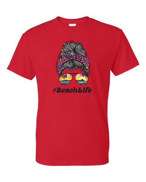 # MOM'S LIFE - BEACH LIFE ADULT T-SHIRT