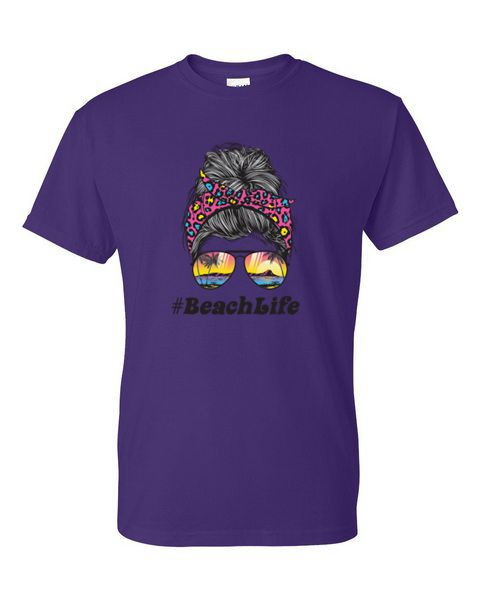 # MOM'S LIFE - BEACH LIFE ADULT T-SHIRT