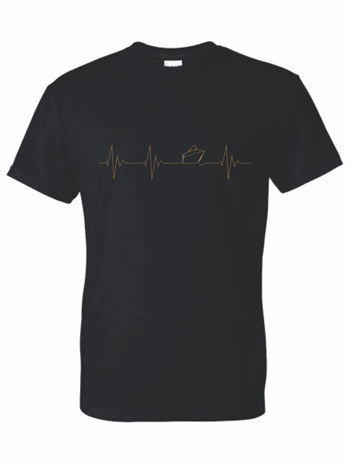 HEARTBEAT SPEEDBOAT (BRONZE)  ADULT T-SHIRT