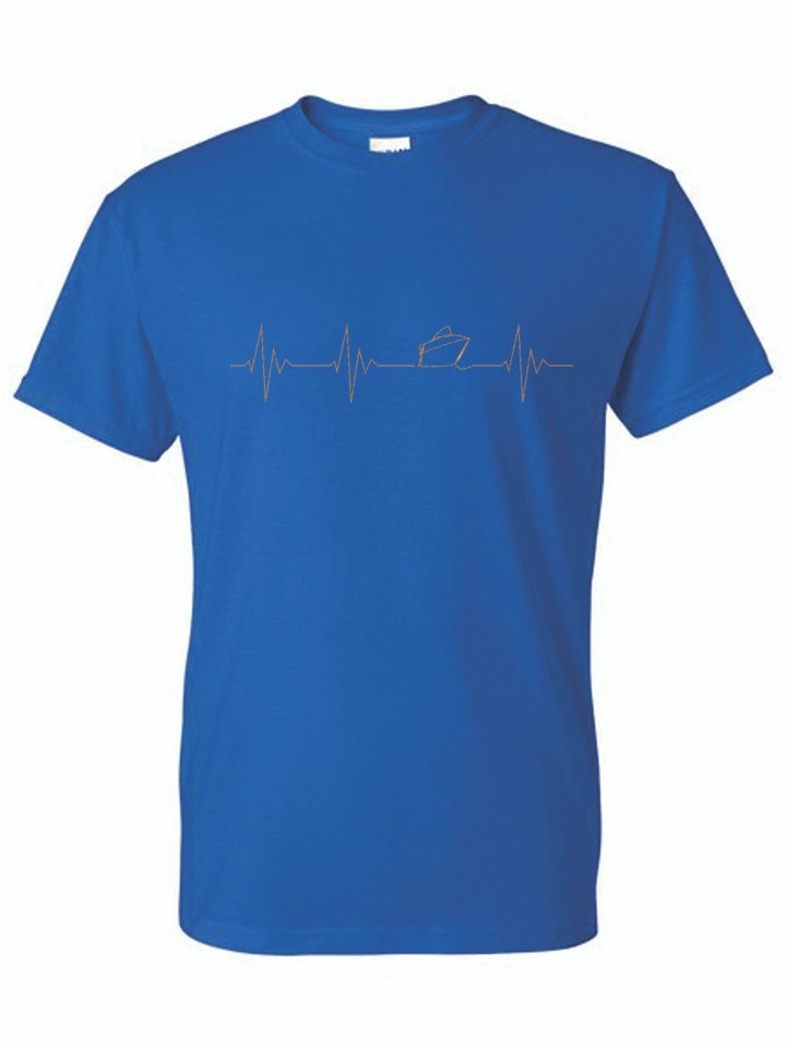 HEARTBEAT SPEEDBOAT (BRONZE)  ADULT T-SHIRT