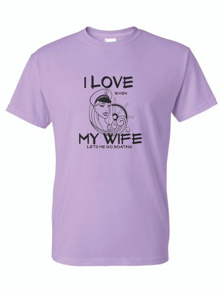 I LOVE MY WIFE (BLACK) ADULT T-SHIRT