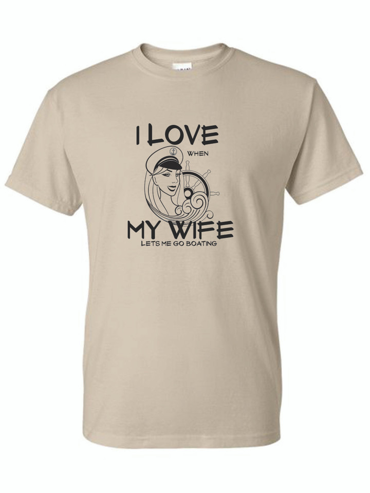 I LOVE MY WIFE (BLACK) ADULT T-SHIRT