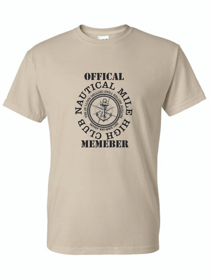 MEMBER NAUTICAL MILE HIGH CLUB (BLACK) ADULT T-SHIRT