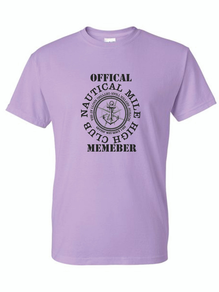 MEMBER NAUTICAL MILE HIGH CLUB (BLACK) ADULT T-SHIRT