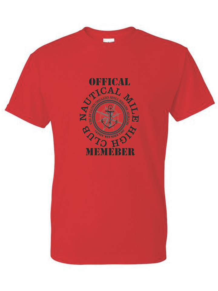MEMBER NAUTICAL MILE HIGH CLUB (BLACK) ADULT T-SHIRT