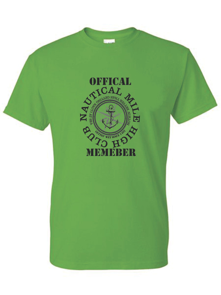 MEMBER NAUTICAL MILE HIGH CLUB (BLACK) ADULT T-SHIRT