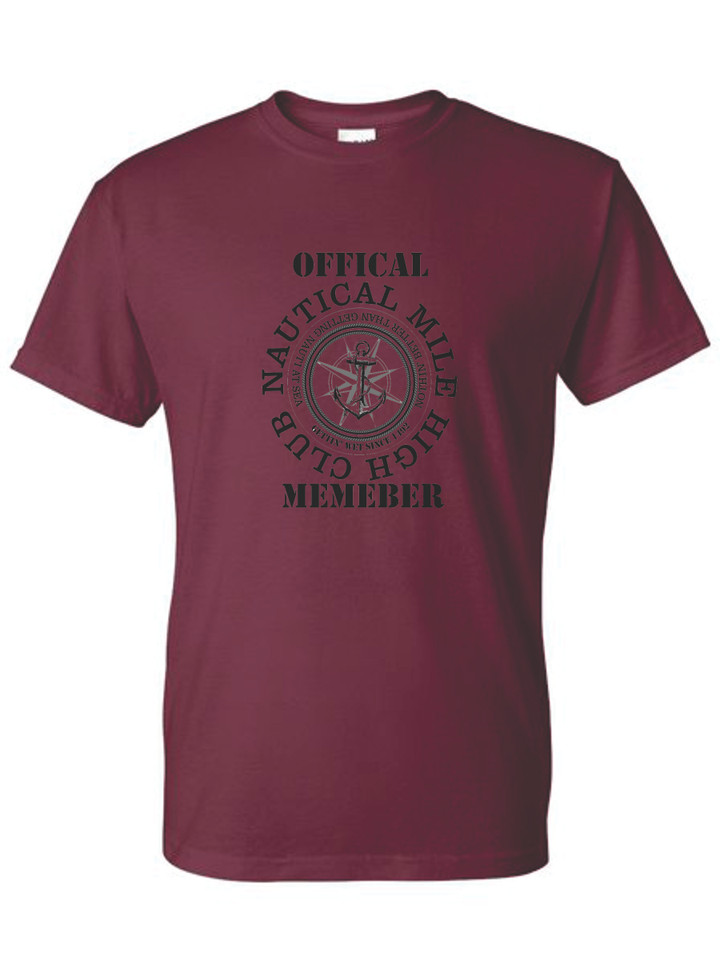 MEMBER NAUTICAL MILE HIGH CLUB (BLACK) ADULT T-SHIRT