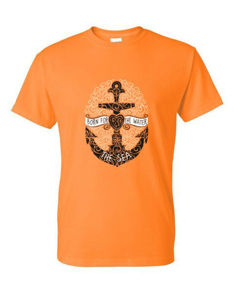 BORN FOR THE WATER ANCHOR ADULT T-SHIRT