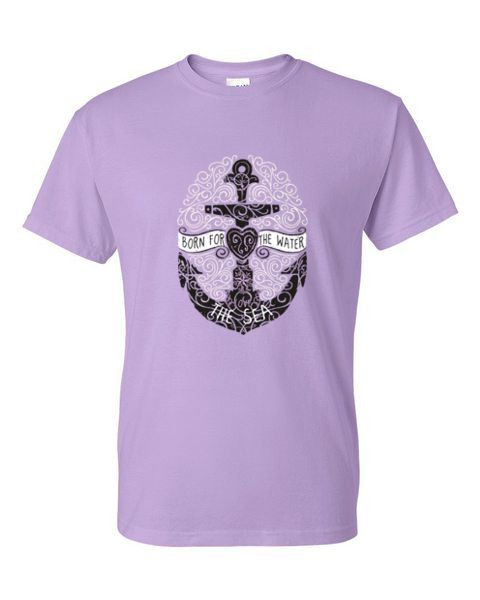 BORN FOR THE WATER ANCHOR ADULT T-SHIRT
