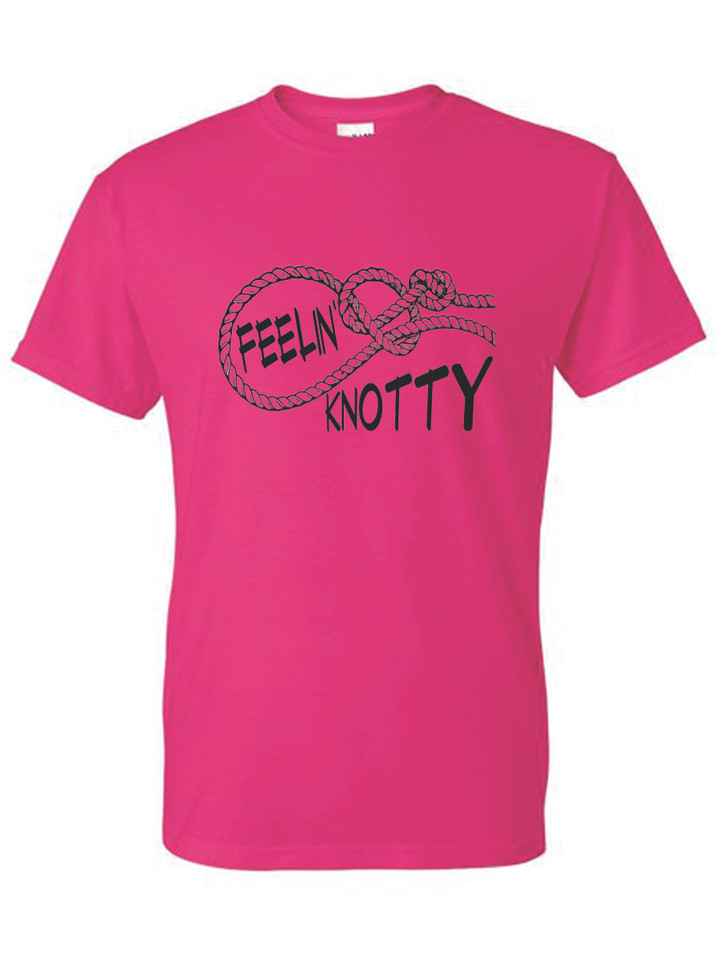 FELLIN KNOTTY  (BLACK) ADULT T-SHIRT