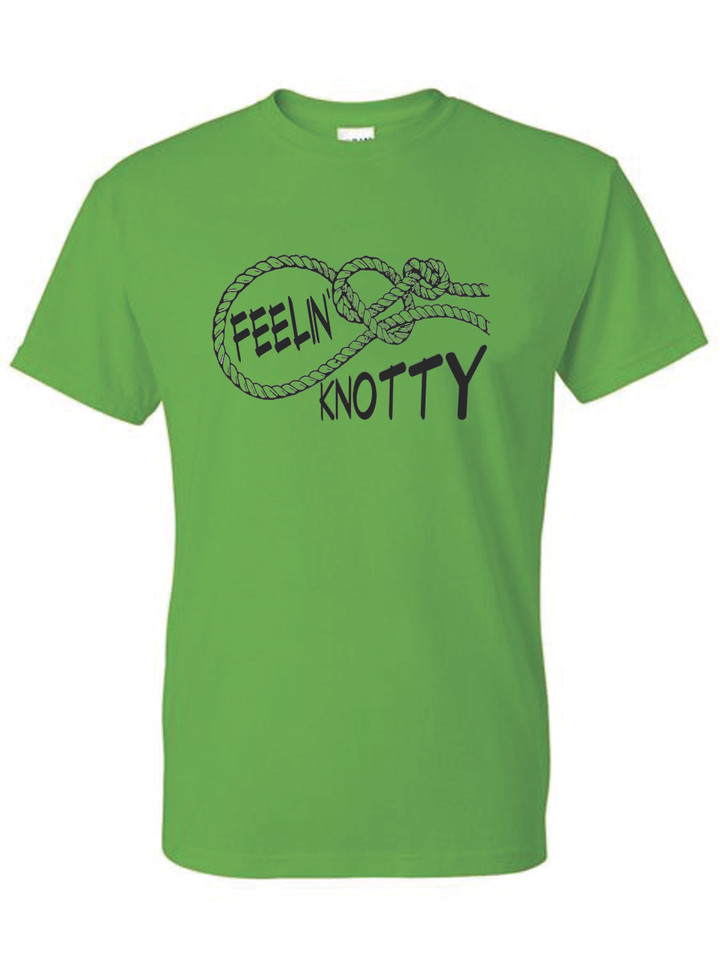FELLIN KNOTTY  (BLACK) ADULT T-SHIRT