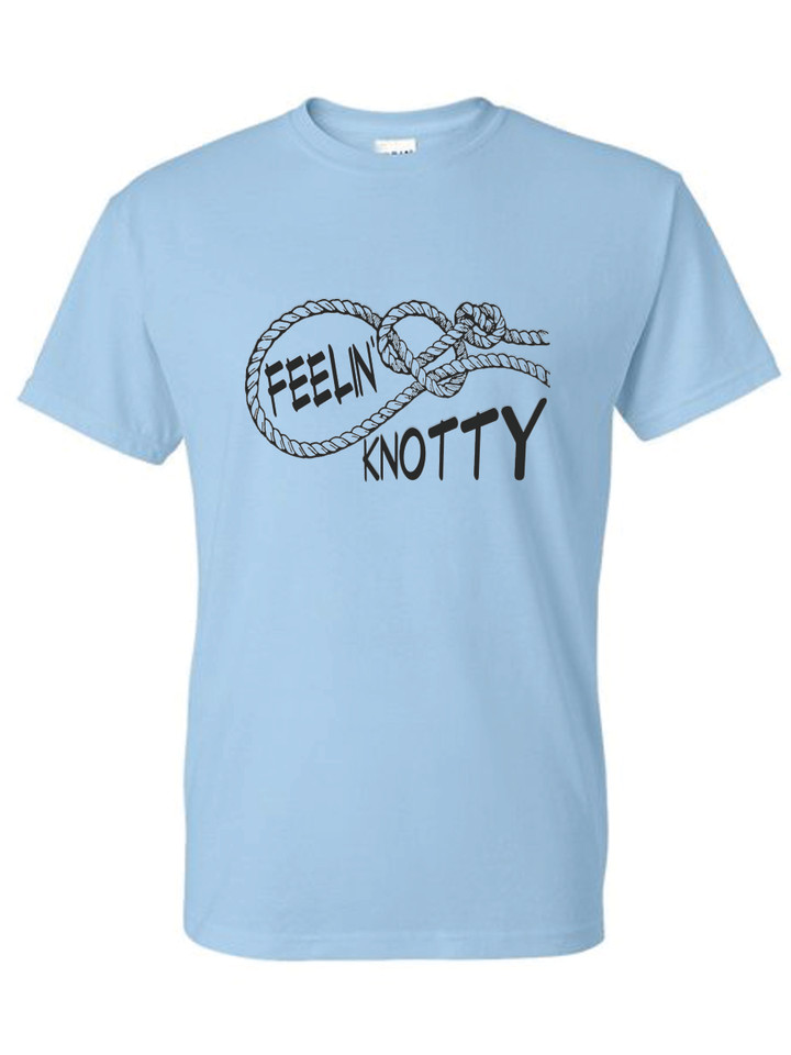 FELLIN KNOTTY  (BLACK) ADULT T-SHIRT