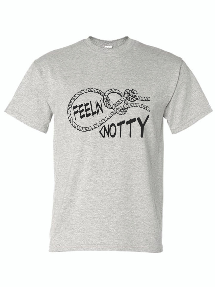 FELLIN KNOTTY  (BLACK) ADULT T-SHIRT