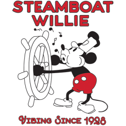 STEAM BOAT WILLIE VIBING MOUSE COLOR T-SHIRT