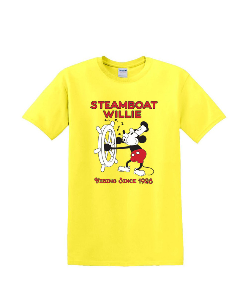 STEAM BOAT WILLIE VIBING MOUSE COLOR T-SHIRT