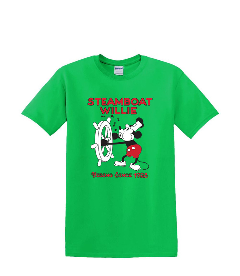 STEAM BOAT WILLIE VIBING MOUSE COLOR T-SHIRT