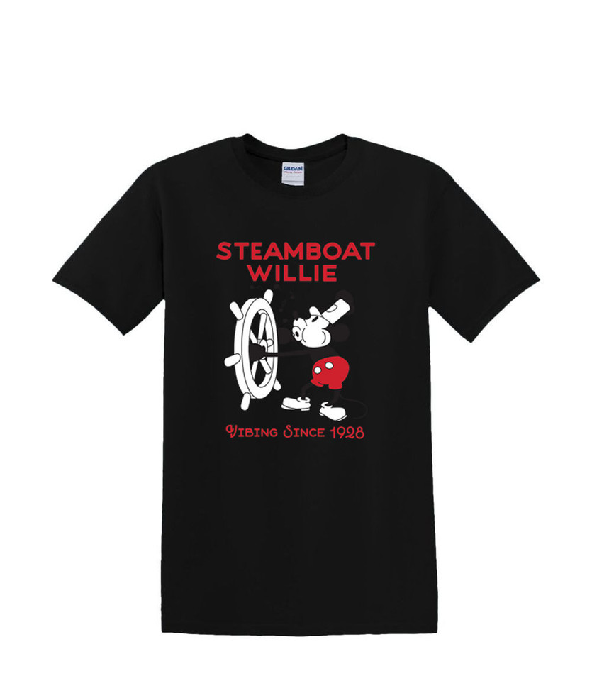STEAM BOAT WILLIE VIBING MOUSE COLOR T-SHIRT